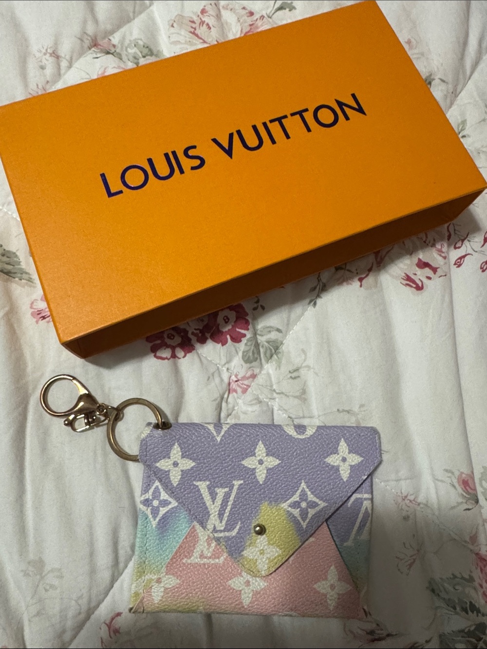 Louis Vuitton Pastel Monogram Envelope Key Pouch in Lavender, Pink, Mint